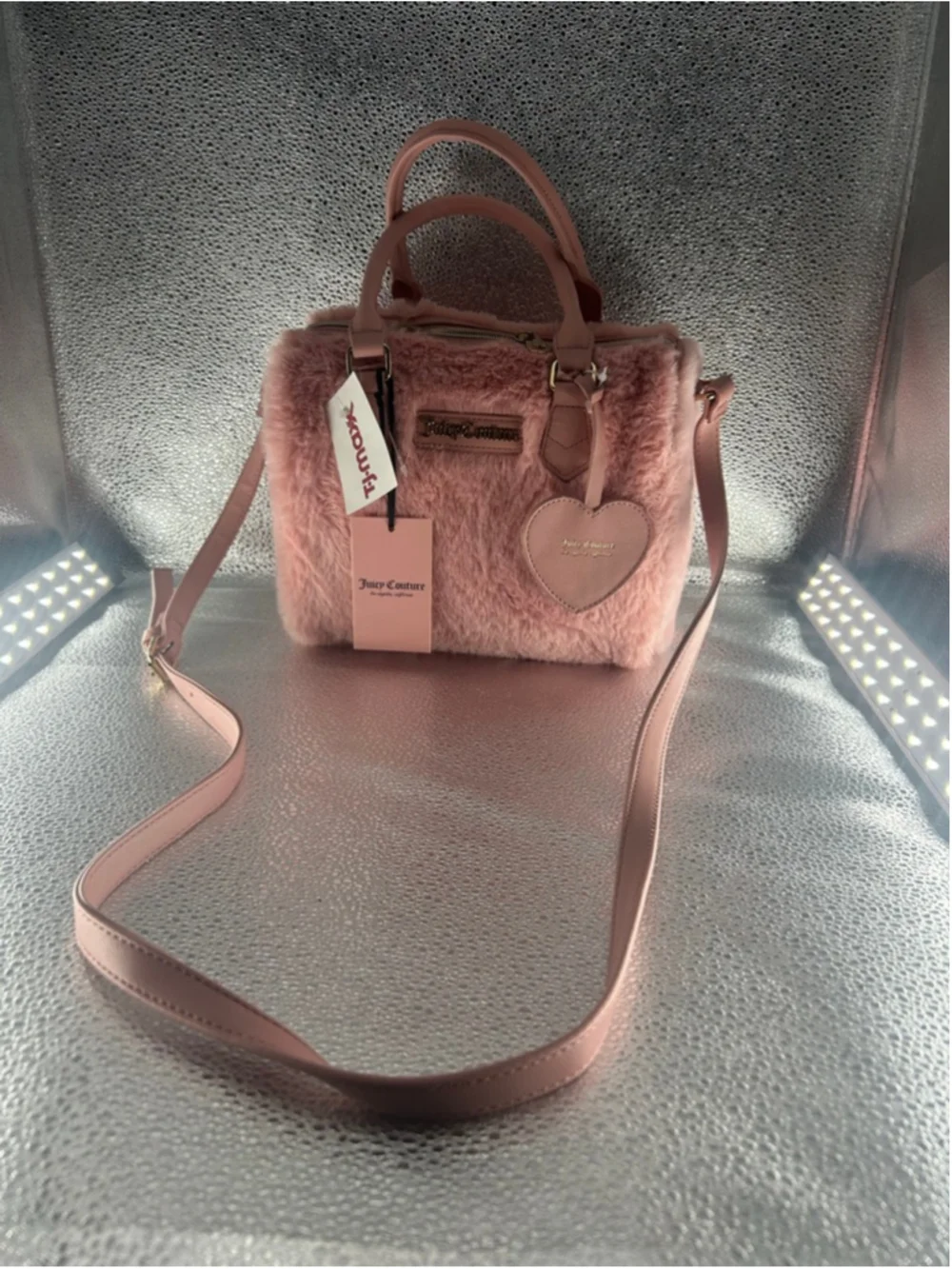 Women's Juicy Couture Pink Faux Fur Satchel One Size
